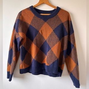 Madewell argyle sweater in size medium.
